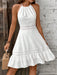 SHEIN Breezaya Vestido para mujer, estilo patchwork con encaje en la espalda y nudo calado - Quierox - Tienda Online