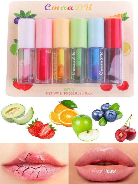 SHEIN Brillo de labios hidratante y nutritivo con sabor a fruta y que cambia de color CmaaDu - Quierox - Tienda Online