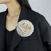 Shein Broche de camelia con encaje plisado vintage elegante francés para mujer, accesorios de boda - Quierox - Tienda Online