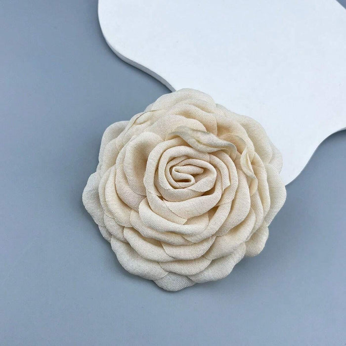 Shein Broche de camelia con encaje plisado vintage elegante francés para mujer, accesorios de boda - Quierox - Tienda Online