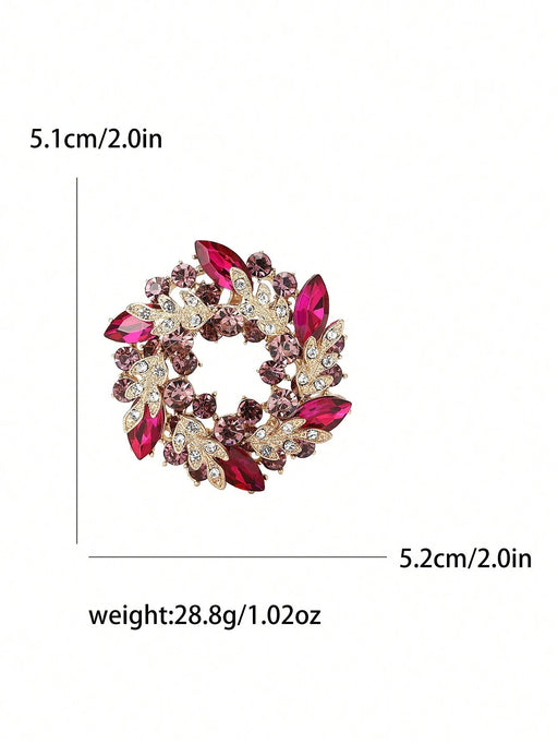 Shein Broches de guirnalda de flores con diamantes de imitación brillantes para mujer - Quierox - Tienda Online