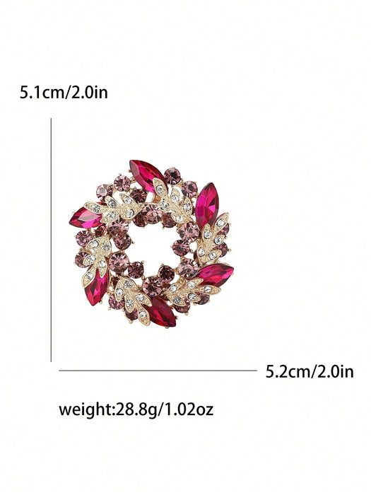 Shein Broches de guirnalda de flores con diamantes de imitación brillantes para mujer - Quierox - Tienda Online