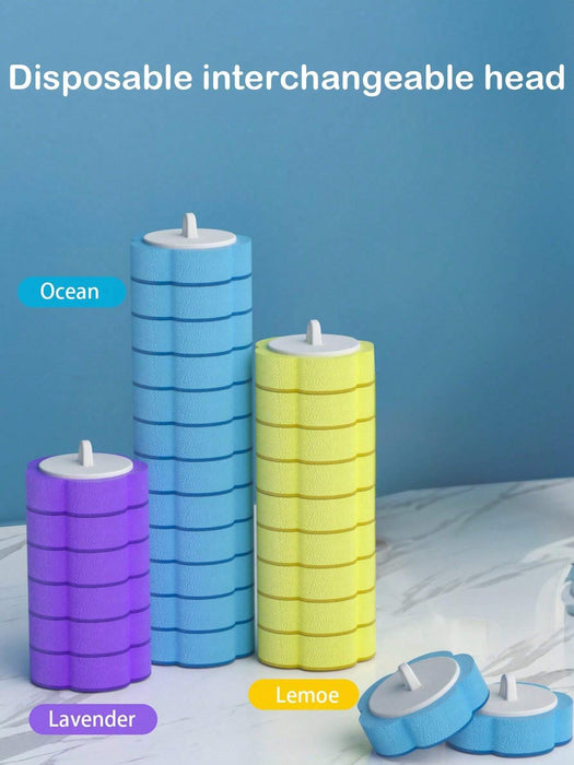 SHEIN Cabezal de repuesto para cepillo de limpieza de inodoro desechable con aroma a limón amarillo - Quierox - Tienda Online