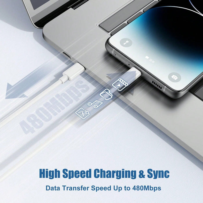 Shein Cable de datos de carga rápida compatible con iPhone de 3.3ft - Quierox - Tienda Online