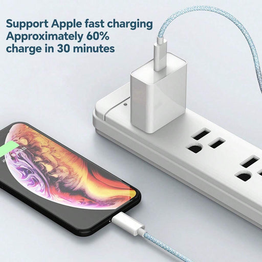 SHEIN Cable trenzado de nailon de carga rápida para carga y transferencia de datos - Quierox - Tienda Online