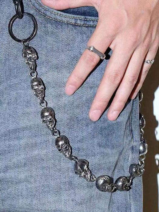 SHEIN Cadena de cintura metálica con calavera estilo punk vintage - Quierox - Tienda Online