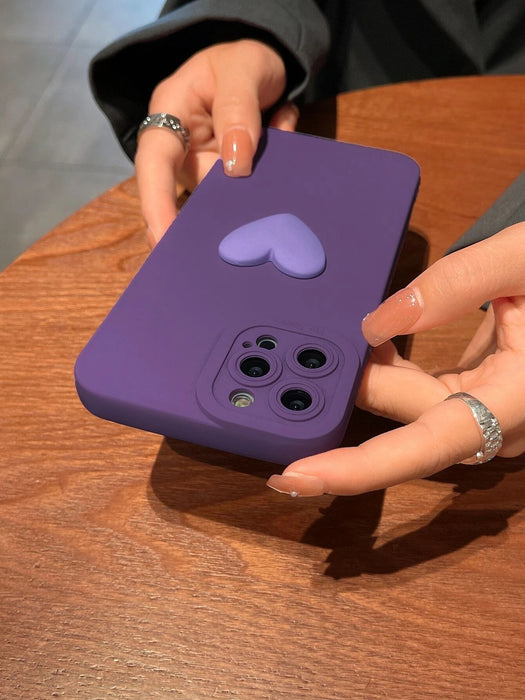 Shein Caja del teléfono de la decoración del corazón 3D compatible con iPhone 7p/8p - Quierox - Tienda Online