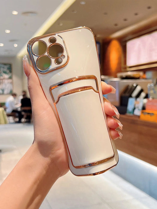 Shein Caja sólida para teléfono con ranura para tarjeta para iphone XR - Quierox - Tienda Online