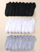 Shein Calcetines tobilleros para niños (24 pares), de color liso, en negro, blanco y gris - Quierox - Tienda Online