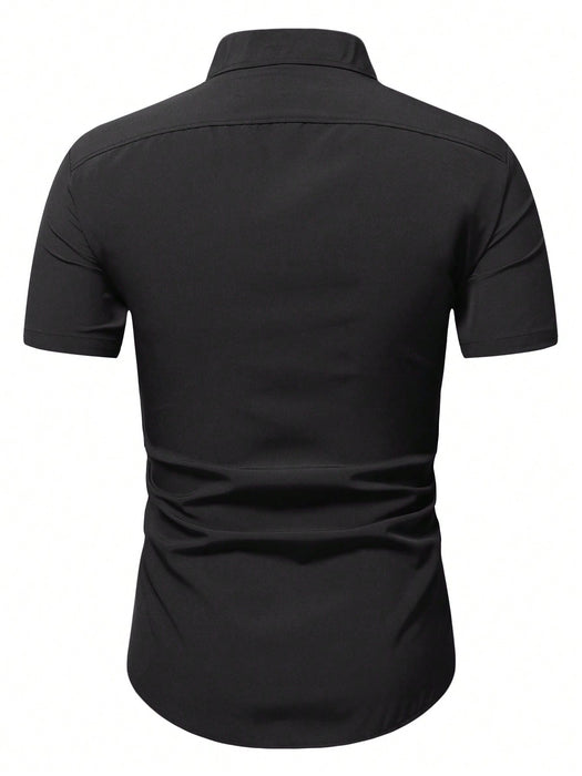 Shein Calvornis Camisa formal de hombre de color liso con botones - Quierox - Tienda Online