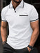 SHEIN Calvornis Camisa polo sencilla de color liso con bloques de color para hombre - Quierox - Tienda Online