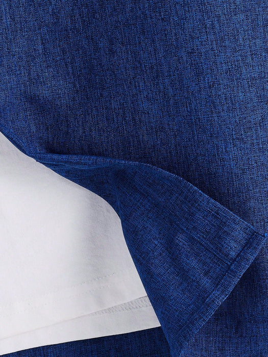 SHEIN Calvornis Camisas de manga larga con botones de unicolor - Quierox - Tienda Online
