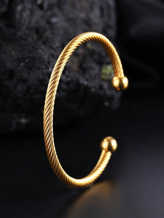 Shein Camhanno Pulsera abierta de acero inoxidable vintage - Quierox - Tienda Online