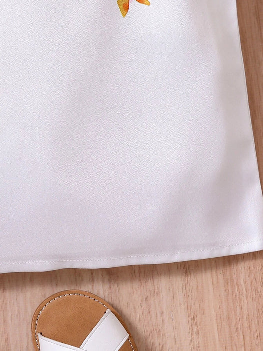 Shein Camisa blanca con forma de mariposa para niña - Quierox - Tienda Online