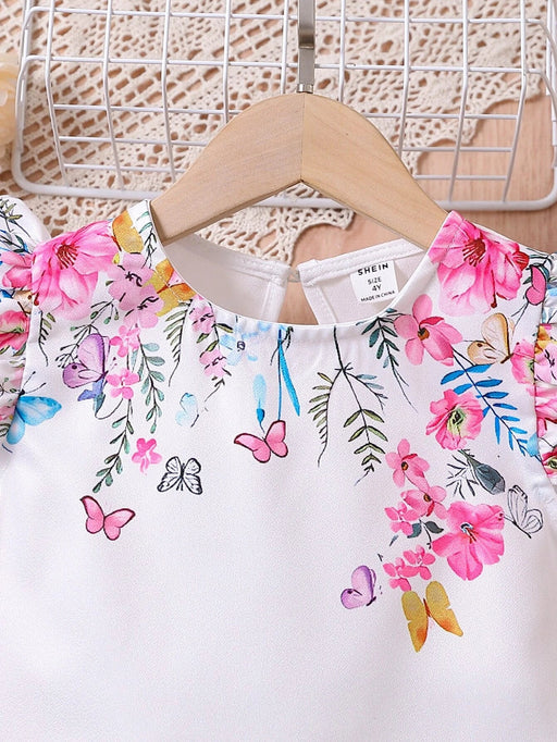 Shein Camisa blanca con forma de mariposa para niña - Quierox - Tienda Online
