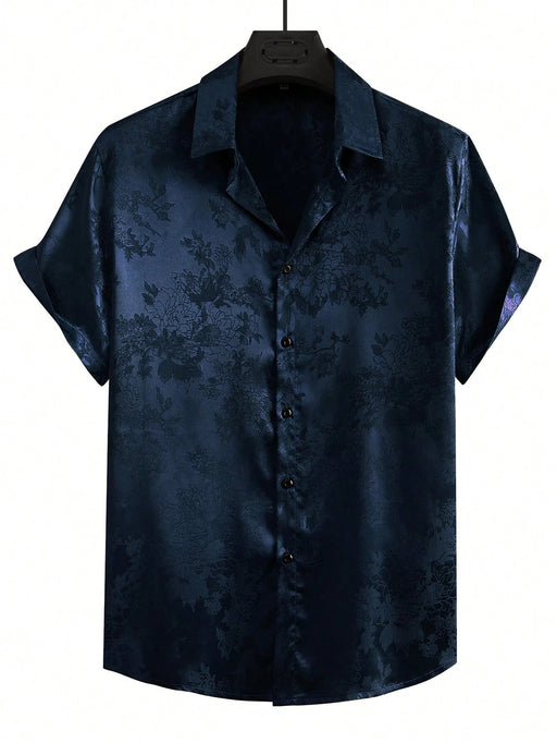 SHEIN Camisa casual de manga corta con botones delanteros para hombre NEOREFINED - Quierox - Tienda Online