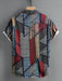 SHEIN Camisa casual de manga corta con estampado geométrico para hombre - Quierox - Tienda Online