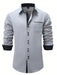 SHEIN Camisa formal informal de manga larga con bloques de color y patchwork para hombre - Quierox - Tienda Online