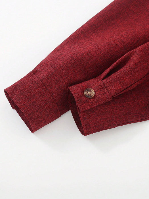 SHEIN Camisa informal de manga larga con estampado de letras - Quierox - Tienda Online