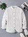 SHEIN Camisa informal sencilla de manga larga con botones para adolescente - Quierox - Tienda Online