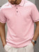 SHEIN Camisa polo casual de oficina de manga corta a rayas para hombres de talla grande - Quierox - Tienda Online