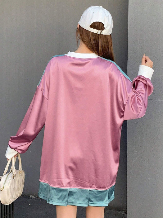 Shein Camiseta 2 en 1 de satén con hombros caídos - Quierox - Tienda Online