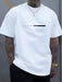 SHEIN Camiseta casual, estampado de letras y rayas para hombre - Quierox - Tienda Online