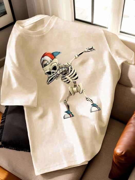SHEIN Camiseta con estampado de esqueleto para niño preadolescente - Quierox - Tienda Online