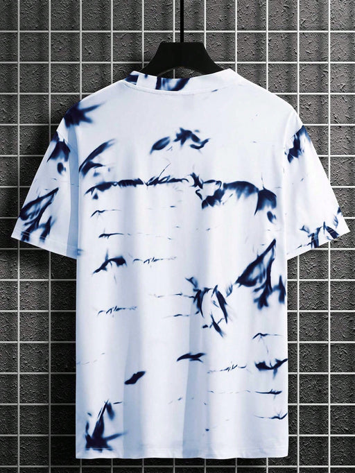 Shein Camiseta con estampado de letras tie - dye para hombre Manfinity LEGND - Quierox - Tienda Online