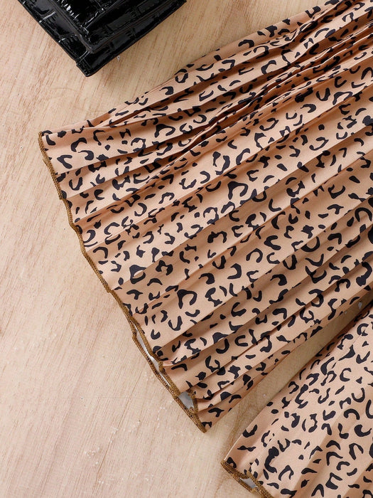 SHEIN Camiseta con hombros descubiertos, falda plisada estampada y sombrero para bebé - Quierox - Tienda Online