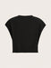 Shein Camiseta corta holgada de manga corta con cuello redondo y estampado cruzado sencillo de Slaydiva para mujer - Quierox - Tienda Online