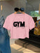 SHEIN Camiseta corta informal de manga corta con cuello redondo y estampado - Quierox - Tienda Online