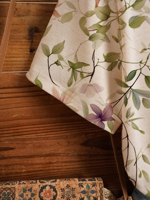 Shein Camiseta de cuello redondo con estampado floral y vegetal de talla grande - Quierox - Tienda Online