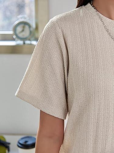 SHEIN Camiseta de cuello redondo lisa DAZY para verano - Quierox - Tienda Online