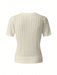 SHEIN Camiseta de manga corta de punto estilo casual - Quierox - Tienda Online