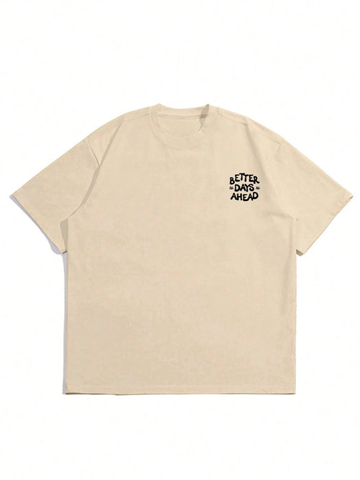 SHEIN Camiseta de manga corta estampada personalizada para hombre - Quierox - Tienda Online
