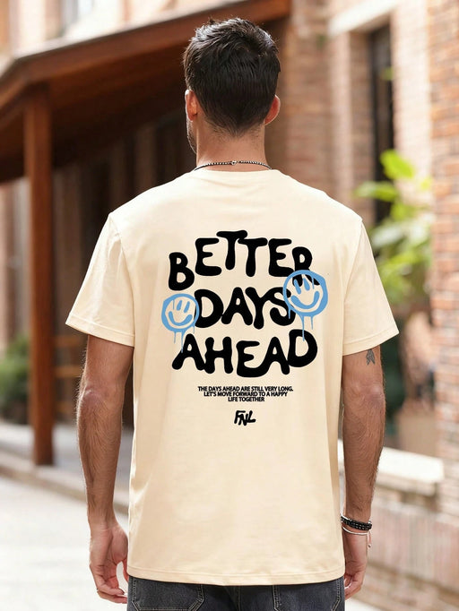 SHEIN Camiseta de manga corta estampada personalizada para hombre - Quierox - Tienda Online