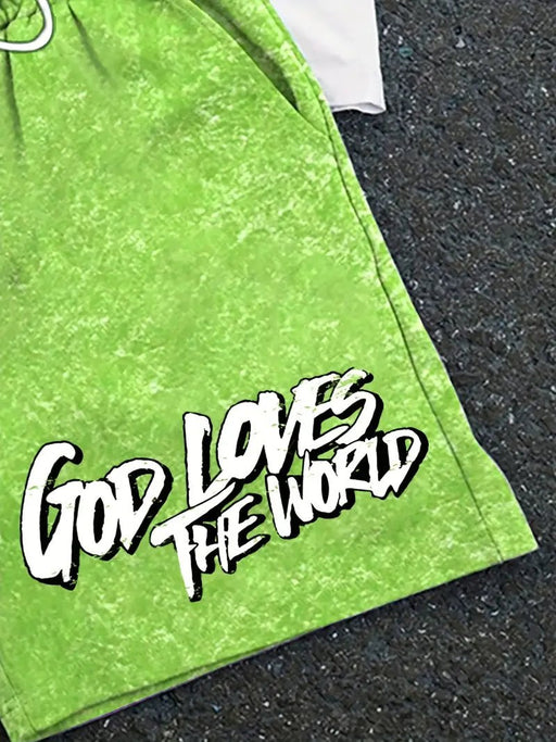 SHEIN Camiseta de manga corta y shorts para hombre - Quierox - Tienda Online