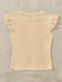SHEIN Camiseta de punto acanalado con volantes Soleia - Quierox - Tienda Online
