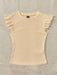 SHEIN Camiseta de punto acanalado con volantes Soleia - Quierox - Tienda Online