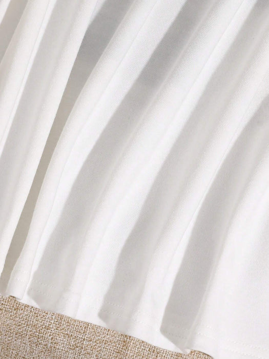 SHEIN - Camiseta de punto de manga corta, estilo urbano, informa, para niños - Quierox - Tienda Online