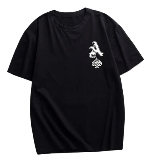 SHEIN Camiseta De Verano Con Estampado De Símbolos Ace Para Hombre - Quierox - Tienda Online