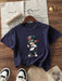 SHEIN Camiseta deportiva de manga corta con estampado para preadolescentes - Quierox - Tienda Online