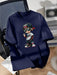 SHEIN Camiseta deportiva de manga corta con estampado para preadolescentes - Quierox - Tienda Online