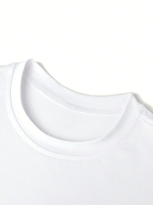 SHEIN Camiseta deportiva de manga corta y estampado de fútbol, para niños - Quierox - Tienda Online