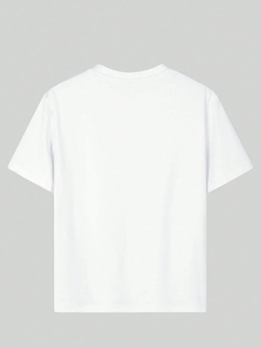 SHEIN Camiseta deportiva de manga corta y estampado de fútbol, para niños - Quierox - Tienda Online