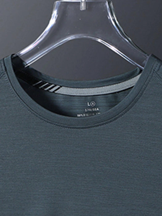 SHEIN Camiseta estilo boyfriend de secado rápido para hombre, manga corta, cuello redondo - Quierox - Tienda Online