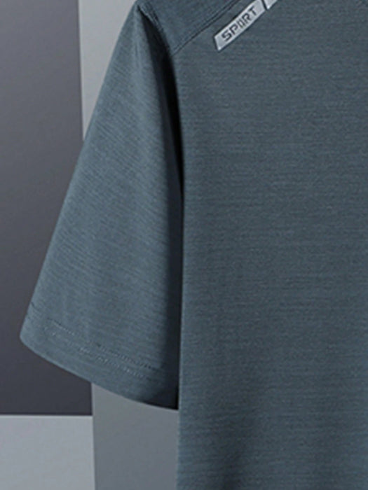 SHEIN Camiseta estilo boyfriend de secado rápido para hombre, manga corta, cuello redondo - Quierox - Tienda Online