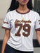 SHEIN Camiseta gráfica para mujer Los Ángeles 79 - Quierox - Tienda Online