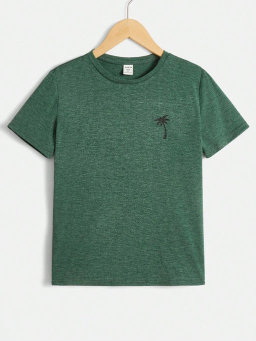 Shein Camiseta Informal De Cuello Redondo Y Manga Corta Para Niño - Quierox - Tienda Online